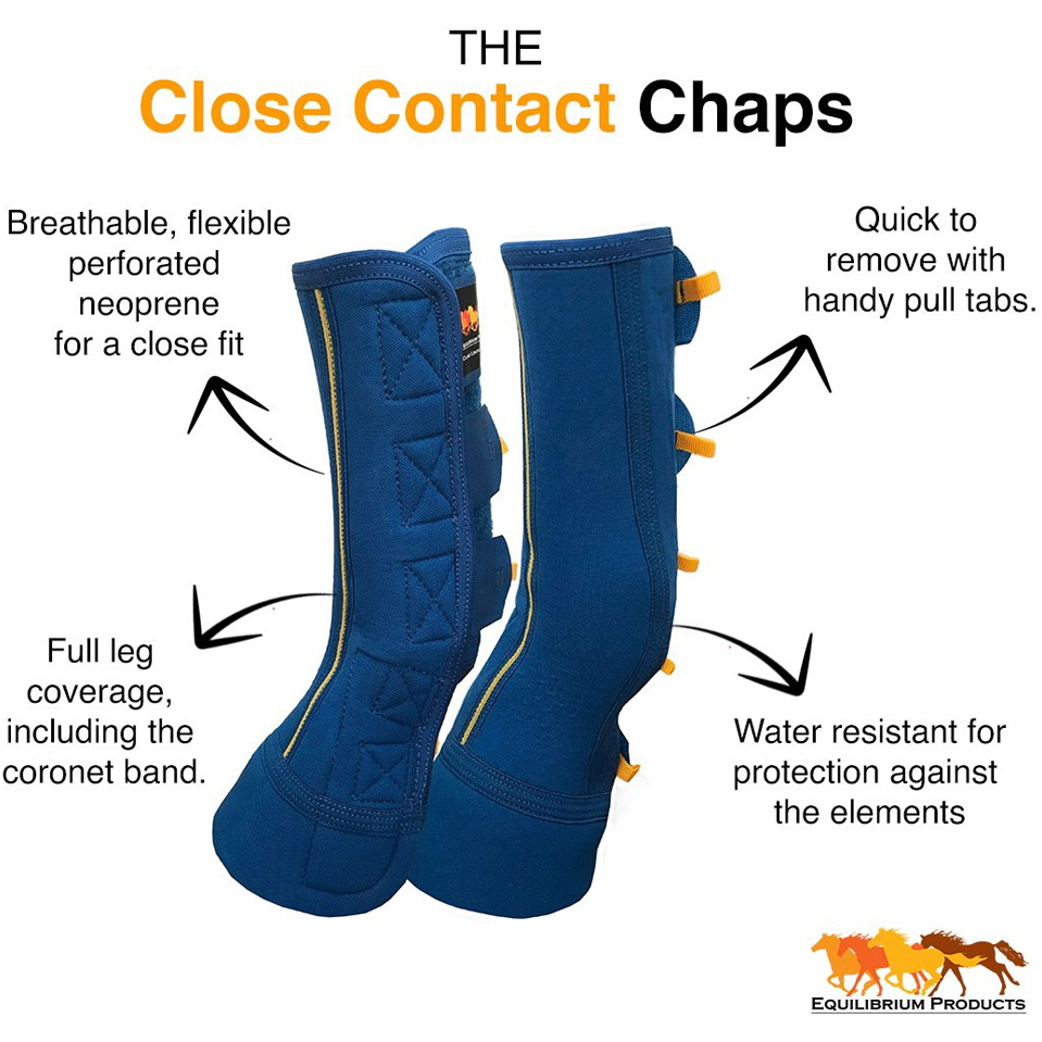 Equilibrium Equi-Chaps Close Contact Chaps EQB1200 - Navy / Yellow